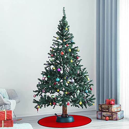 Green Christmas Tree Stand with Water Reservoir & Fast Clamp - Fits 6ft Trees