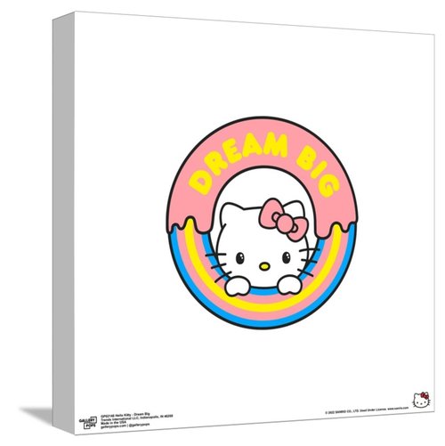 Trends International Gallery Pops Hello Kitty - Dream Big Canvas Wall Art, Unframed Version, 12" x 12" Gallery Pops Canvas Wall Art