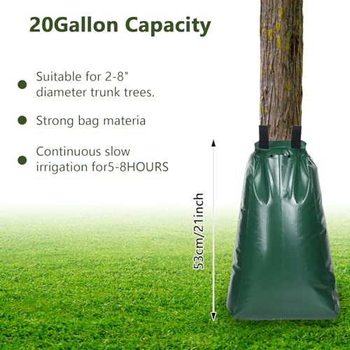 3-Pack Slow Release Tree Watering Bags - 20 Gallon Heavy Duty PVC