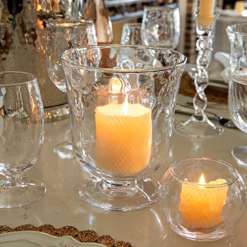 Juliska Puro 7-inch Handmade Glass Hurricane Candle Holder