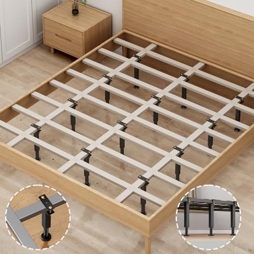 Adjustable Bed Frame Support Legs (7.3-11 in) - 4 Pack Furniture Feet