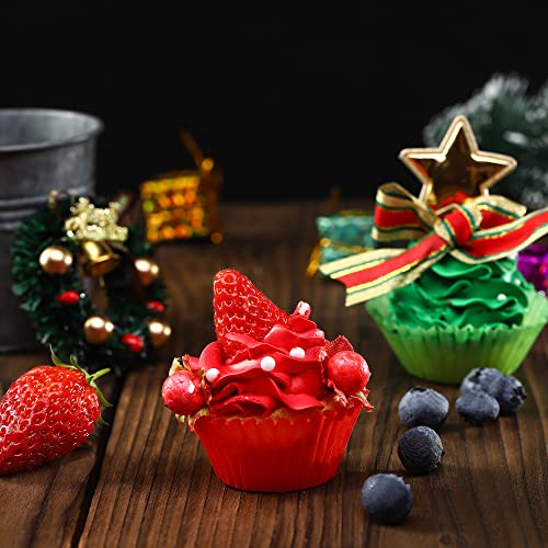 Rainbow Mini Cupcake Liners 400pcs, Food-Grade Parchment Baking Cups