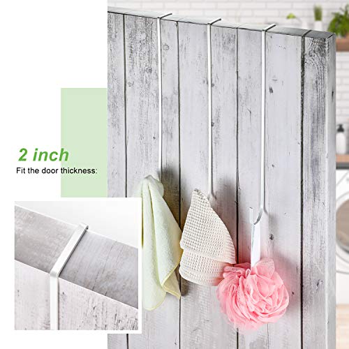 15-Inch Over The Door Wreath Hangers - 6-Pack Metal Front Door Hooks, White