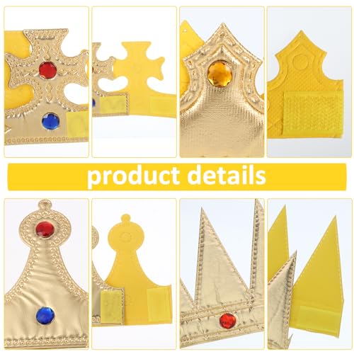 Regal Gold King Crown for Birthday Parties and Costume Dress-Up