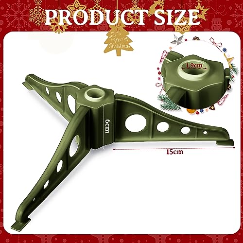 Artificial Christmas Tree Stand Replacement - Green Tripod Base (0.75" Pole)