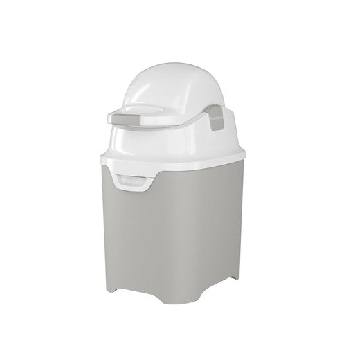 Foundations Mini Diaper Pail - Airtight Lid, Durable & Odorless, Holds 30 Newborn Diapers - Gray