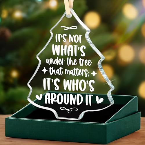 Family Christmas Heart Glass Ornament - Tree-Who Around Variation