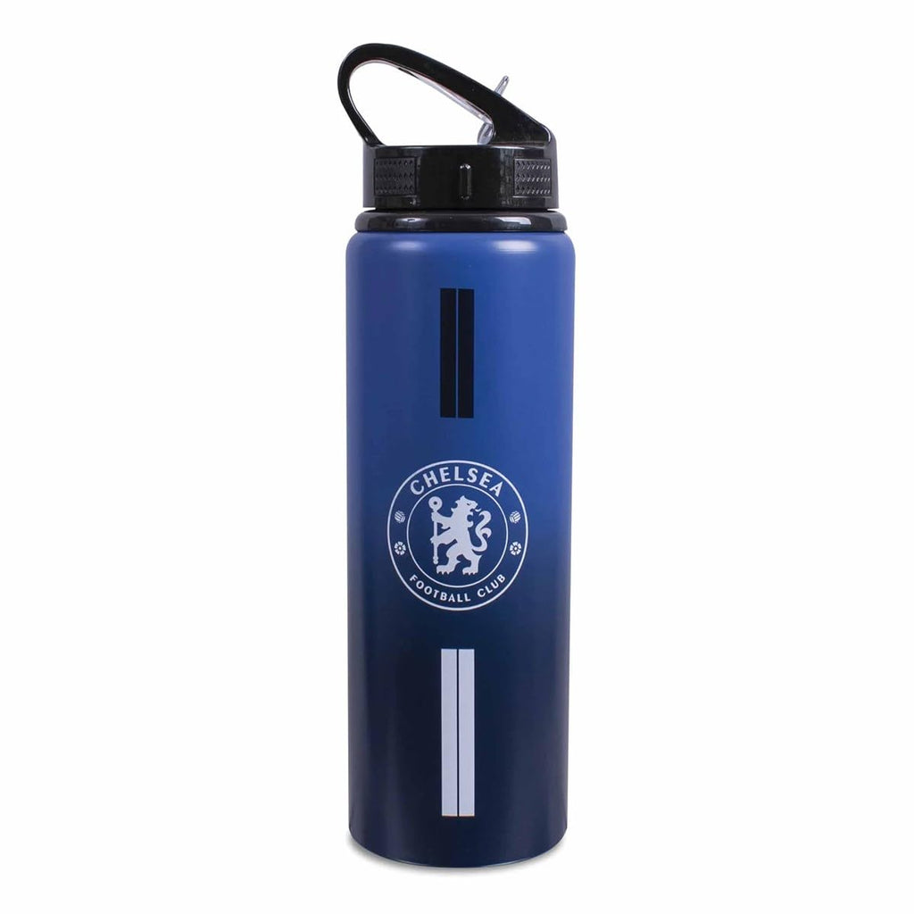 Chelsea F.C. Unisex Team Merchandise 750ml Aluminium Fade Bottle, White, One Size UK