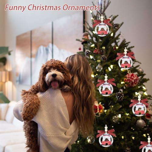 Funny Christmas Ornaments 2025 – Naughty Wooden Santa, Jingle My Bell, Hilarious Tree Decor