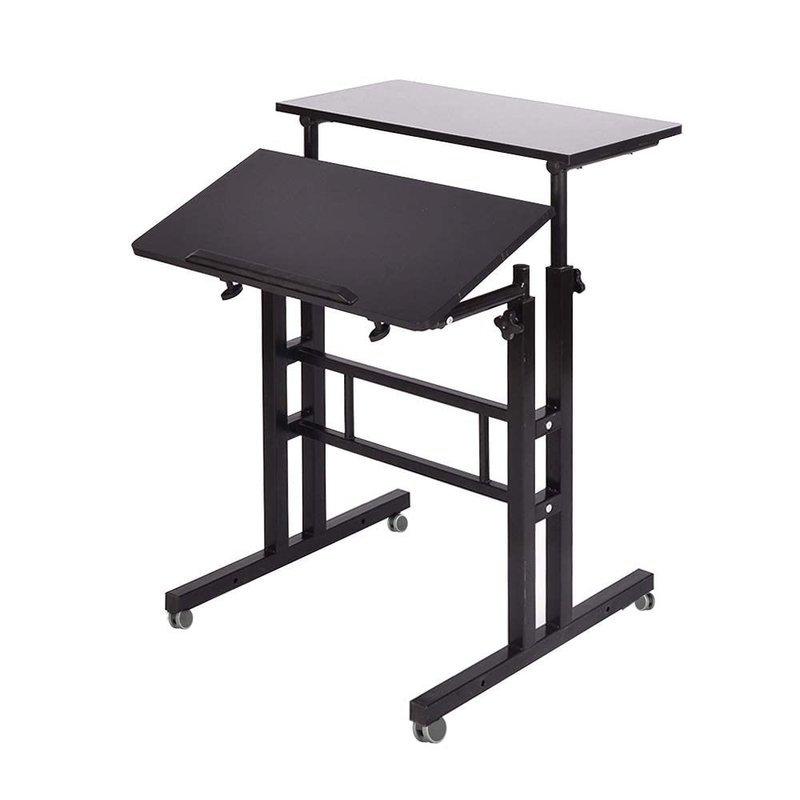 soges Adjustable Stand Up Desk Computer Desk Workstation Sit-Stand Desktop Standing Desk, Black 101-BK