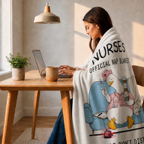 Nurse Official Nap Blanket — Beige 50x60 in | Cozy Nurse Appreciation Gift