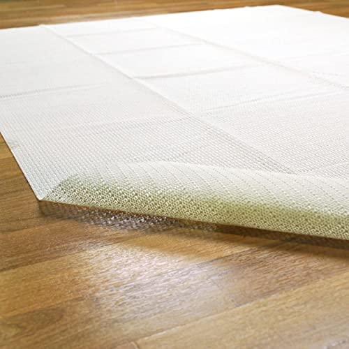 Non-Slip Area Rug Pad for Hardwood Floors - 5' x 8' Cream Mesh Gripper