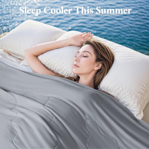 Cooling Comforter King Size - Breathable Soft Blanket for Hot Sleepers