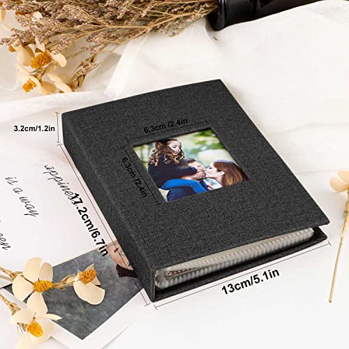 4x6 Linen Photo Album 2-Pack, 200 Pockets Total, Vertical Picture Storage