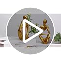 Abstract Thinker Statue, Modern Resin Sculpture for Home Office Decor
