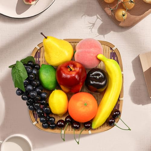 12 Pcs Artificial Fruit Set - Realistic Faux Fruits for Home Decor & Parties