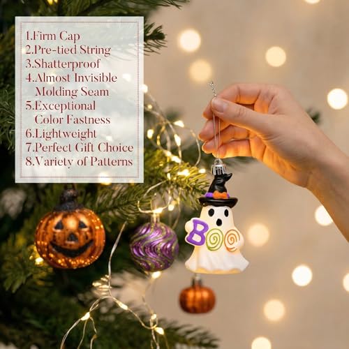 45-Piece Shatterproof Halloween Ornaments Set for Indoor Tree Decor