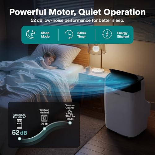Portable Air Conditioner 8,000 BTU with Dehumidifier and Remote