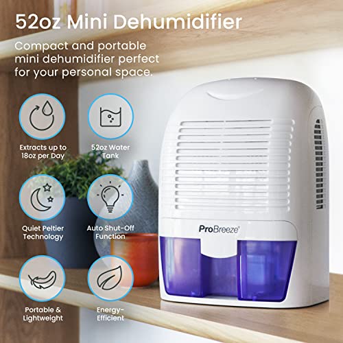 Electric Mini Dehumidifier Compact Portable 250 Sq Ft for Home