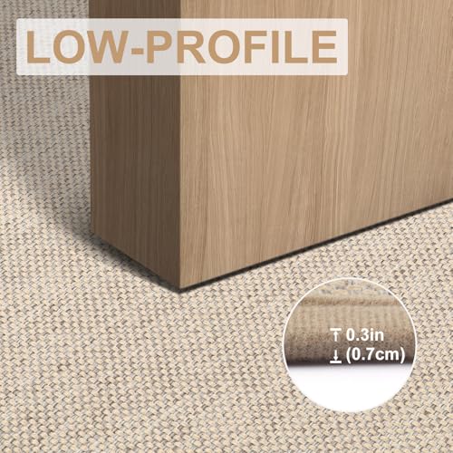Non-Slip Indoor Entryway Door Mat 24"x36" - Absorbent Low-Profile Rug, Khaki