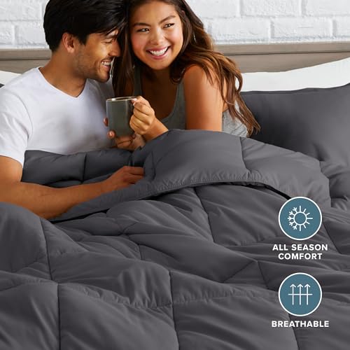 Full Comforter Set - Ultra Soft Down Alternative, Grey