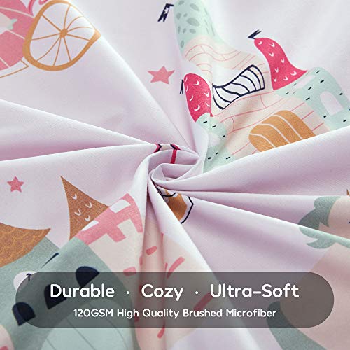Kids Twin Duvet Cover Set - Soft Microfiber Bedding with Pillow Sham