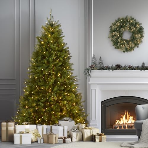 7.5ft Pre-Lit Dunhill Fir Artificial Christmas Tree with Dual Color LED Lights