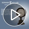 Aged Black Metal Mantel Clock with Quartz Movement and Arabic Numerals