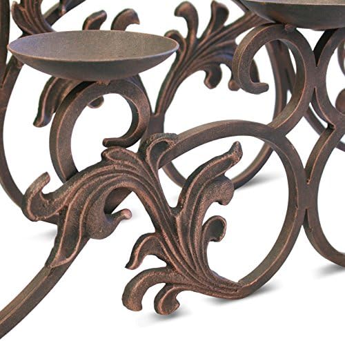 Pilgrim Home and Hearth Venice Fireplace Candelabra - Distressed Bronze Candle Holder
