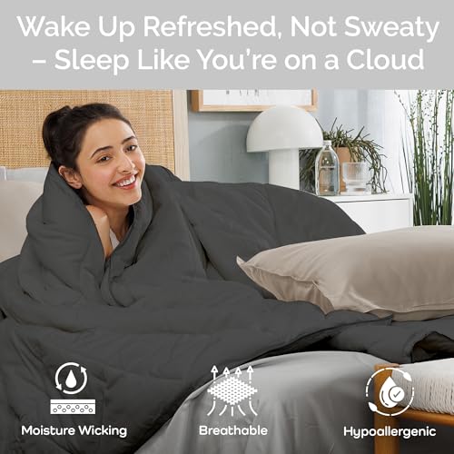 Queen Size Bamboo Viscose Comforter - Lightweight Down Alternative