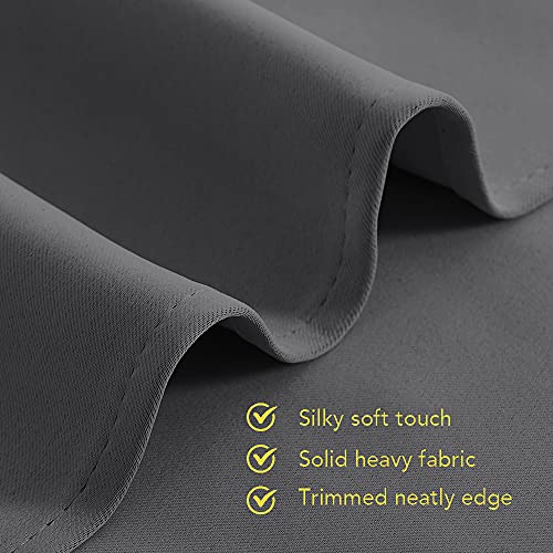 Thermal Short Blackout Curtains - Grey Grommet Window Panels, 42x45" (Set of 2)