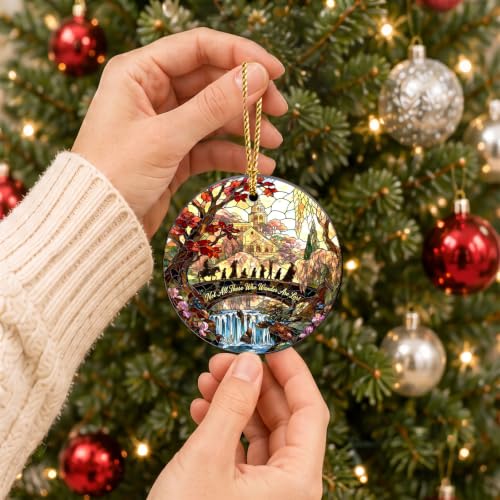 Fantasy World Christmas Ornament - 2-Side Printed Ceramic Decor - Ring Lord