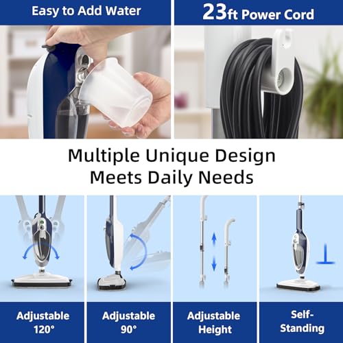 10-in-1 Steam Mop and Handheld Steam Cleaner with 11 Accessories