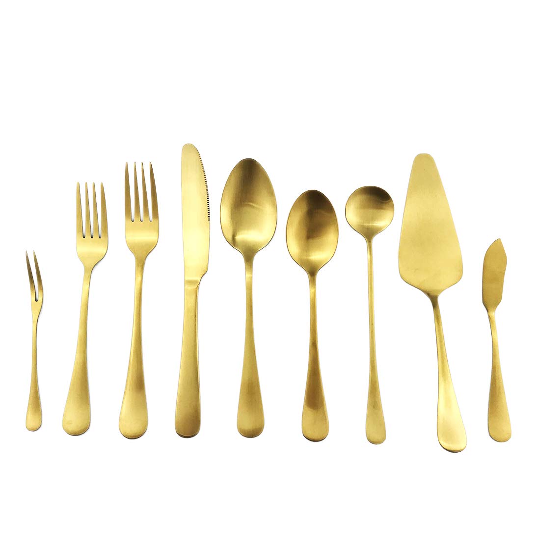 Gugrida Luxury 18/10 Stainless Steel Flatware Set Matte Black Silverware Set