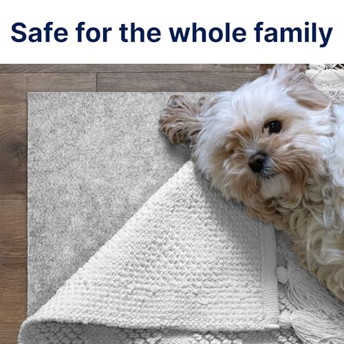 3'x5' Non-Slip Felt and Rubber Rug Pad - 1/2" Thick Premium Cushion