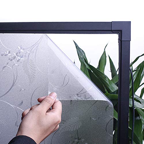 Window Privacy Film - Decorative Static Cling, 17.7"x78.7", UV Protection & Heat Control