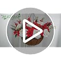 GTIDEA Winter Hanging Basket Christmas Poinsettias Outdoor Decor - Set of 1