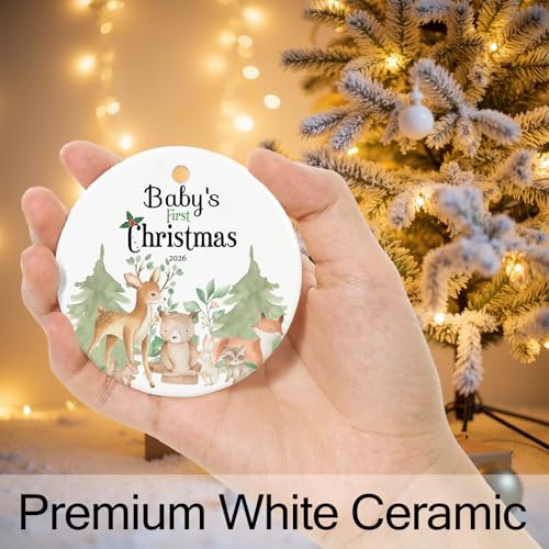 Baby's First Christmas Ornament 2026, Ceramic Keepsake with Gift Box