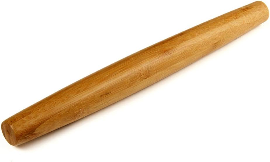 Skiennix Classic French Rolling Pin - Bamboo Wooden Design for Baking Pizza, Dough, Cookies | 13-Inch
