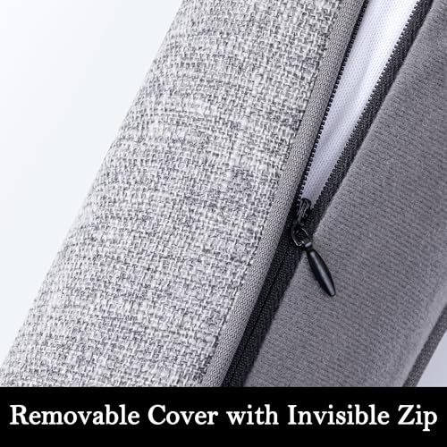 Weighted Linen Door Draft Stopper - 38 Inch Removable Washable Cover