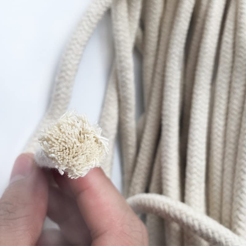 3/8 Inch Round Cotton Oil Lamp Wick Rope, 9.8 Ft Kerosene Replacement