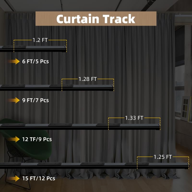 Heavy Duty Aluminum Ceiling Curtain Track System with Soundproof Rails