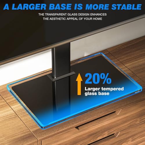Universal Table Top TV Stand for 27-60 Inch Screens, Height Adjustable