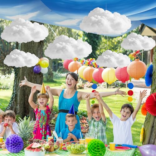 9-Piece Blue Sky and Cloud Ceiling Decoration Set for Party and Classroom