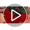 Daifunli 3-Pcs Christmas Cemetery Flowers with Red Bows Pine (Pine Variation)