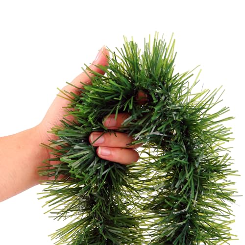 50ft Green Christmas Garland - Unlit Bendable Holiday Greenery Decor
