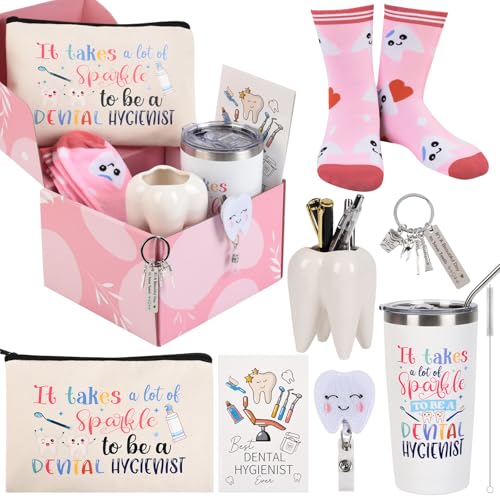 Bayelove Dentist Hygienist Gifts for Women — Unique Dental Assistant Gift Set (Tumbler Included)