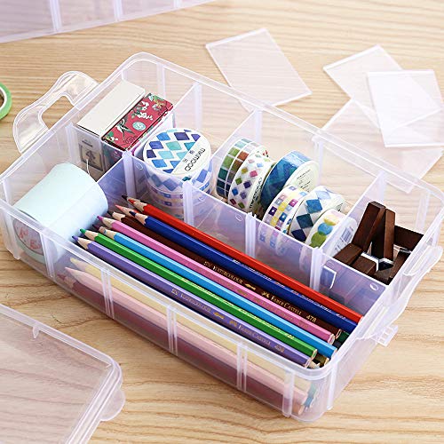 6-Tier Stackable Storage Organizer with 60 Adjustable Compartments