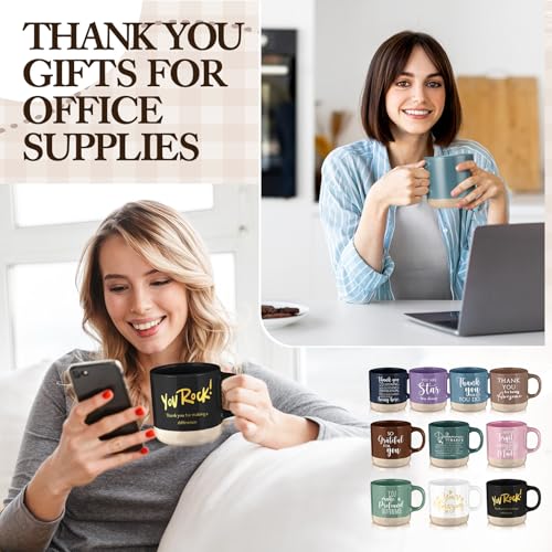 Didaey Thank You Coffee Mugs for Employees Coworkers - Bright 20 Pack
