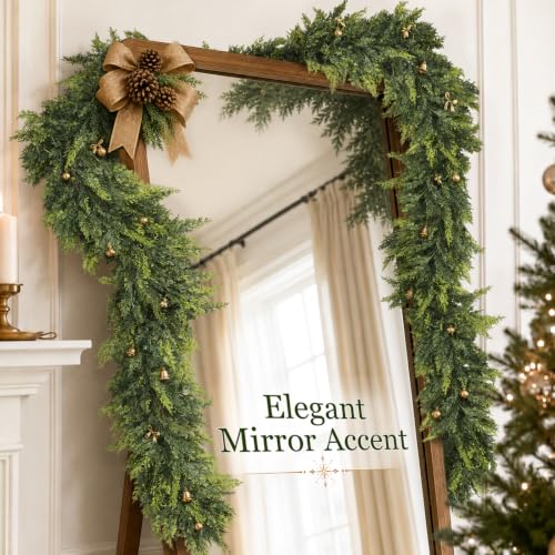 6FT Christmas Artificial Cedar Garland for Mantel - ComfyKit